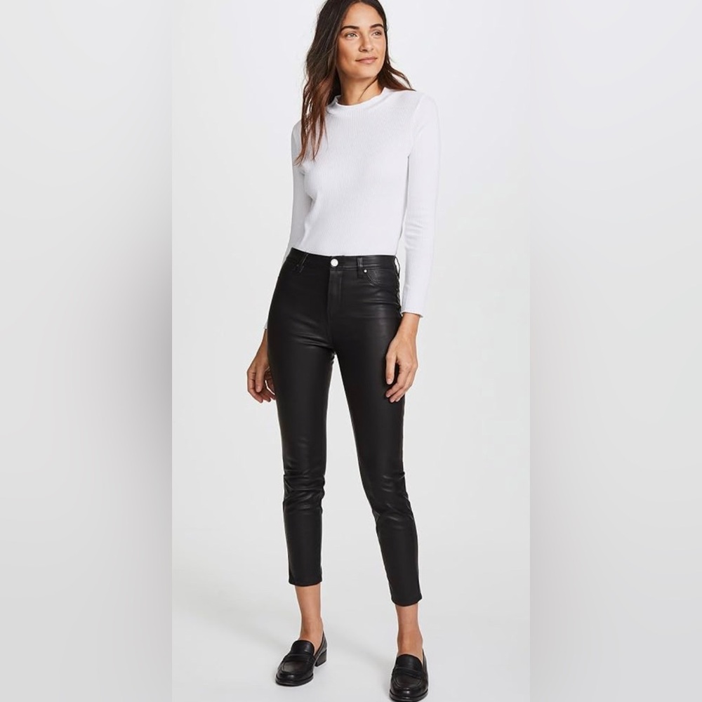 NWOT 🖤 [𝐁𝐋𝐀𝐍𝐊𝐍𝐘𝐂] Womens The Bond Mid Rise Vegan Leather Skinny Jean